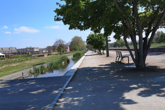 Parc des Berges du Rhône : canaux