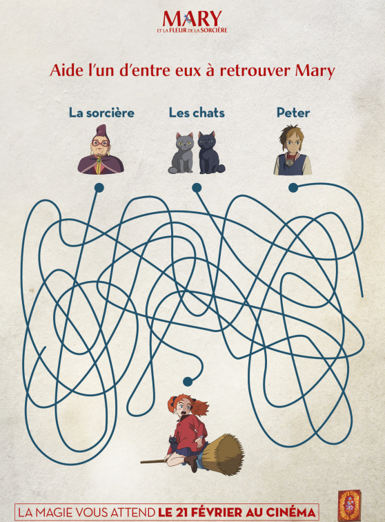 Mary et la fleur de la sorcière - Carnet de jeux : labyrinthe