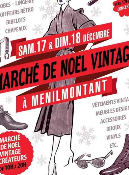 Marché de Noël vintage à Ménilmontant