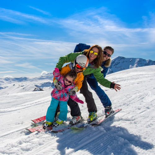 Famille au domaine skiable Les Orcières Merlette 1850