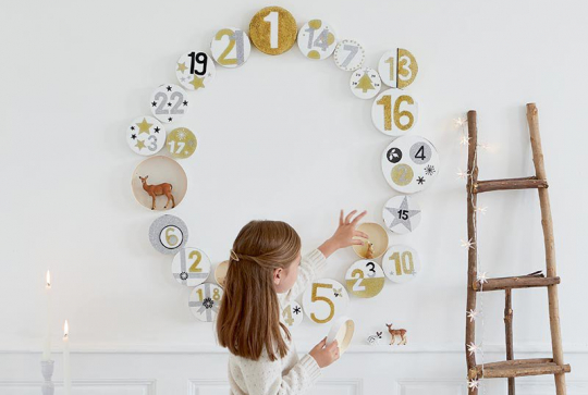 Calendrier de l'avent couronne