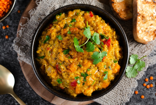 Recettes végétariennes pour enfants : dhal d'Inde