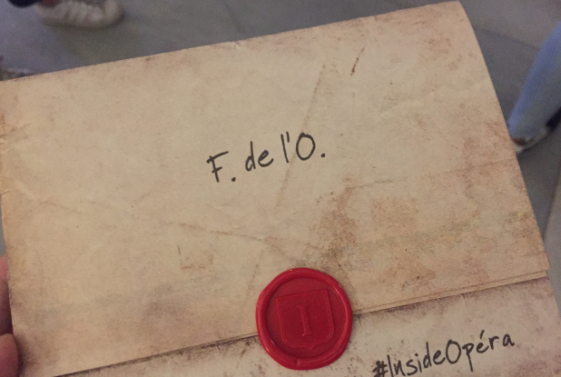 Inside Opéra : jeu au Palais Garnier - Lettre