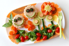 Assiette de légumes pour enfants