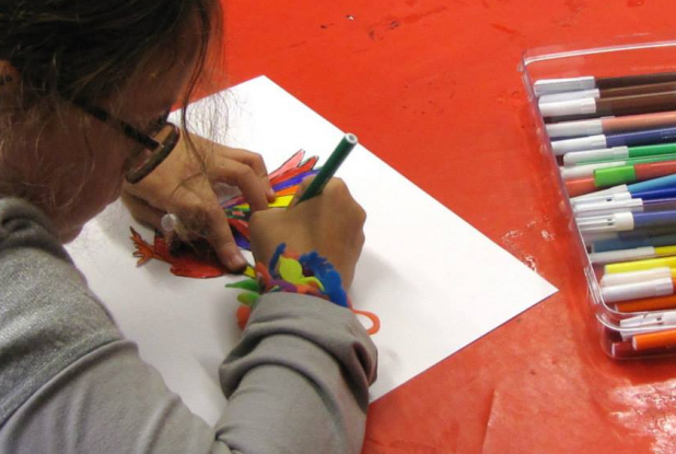 Vacances au musée Mandet - Coloriage