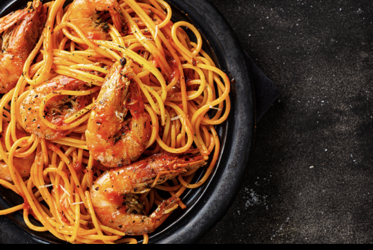 Spaghettis crevettes