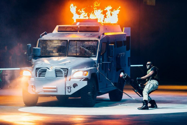 Fast & furious live : camion en feu