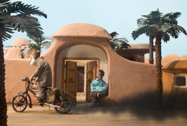 Le chameau et le meunier - meunier dans le desert