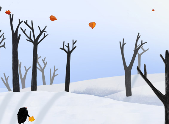 L'oiseau et la feuille