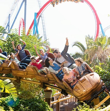 PortAventura - Famille dans un manège