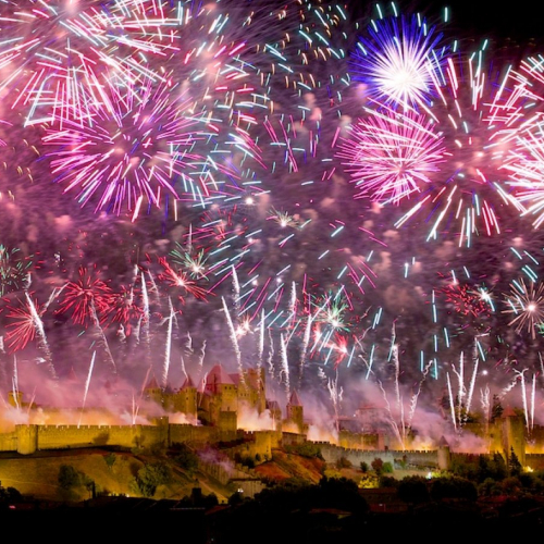 Feux d'artifice du 14 juillet 2019 à Carcassonne