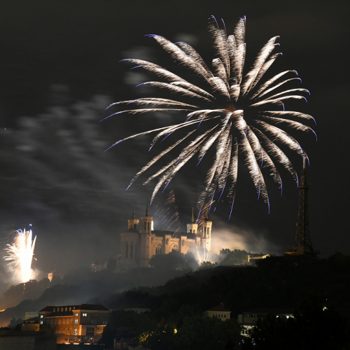 Le 14 juillet 2024 à Lyon : Feu d'artifice