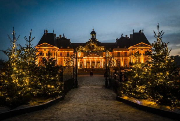 Le Grand Noël du Château de Vaux-le-Vicomte : entrée du château