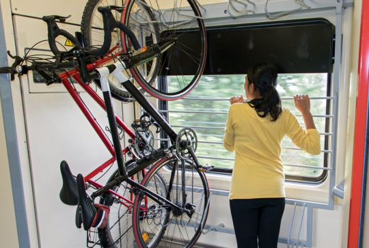Châteaux de la Loire à vélo : les vélos dans le train
