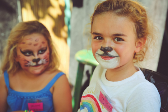 Rock en Seine : enfants maquillés en animaux