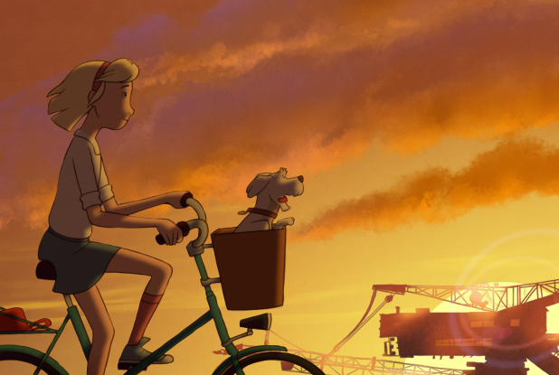 Fritzi sur son vélo