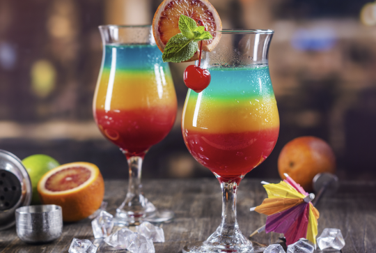 Cocktail arc-en-ciel