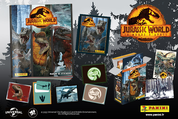 10 albums Panini "Jurassic World : Le Monde d'après" avec 10 pochettes Be2886c5a9c526d3fc7cfb85c914b39f0ea8a666