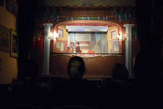 Point de vue de la scène de la Maison de Guignol