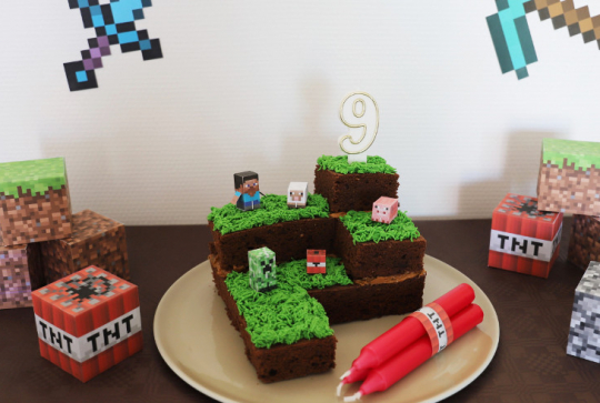 Gâteau Minecraft