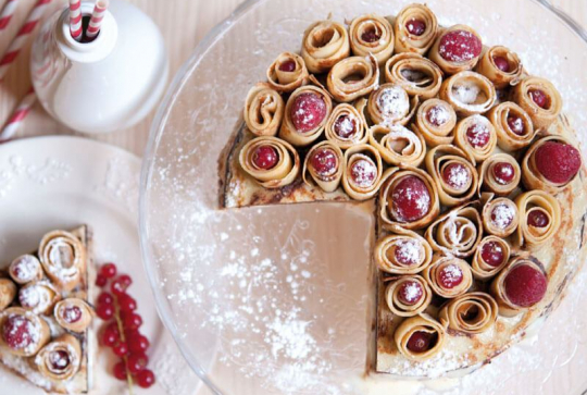 Chandeleur : un gâteau de crêpes bouquet