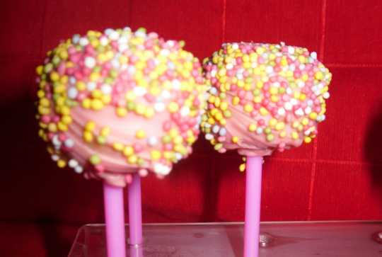 Pop Cakes à la galette bretonne et fraises Tagada.