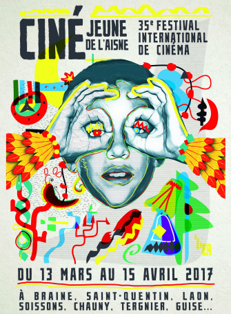 Affiche Festival International Ciné-Jeune de l'Aisne 2017
