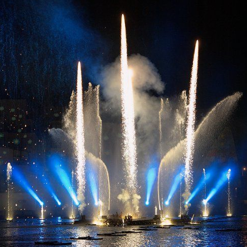 Jeux d'eau et de lumière à Strasbourg