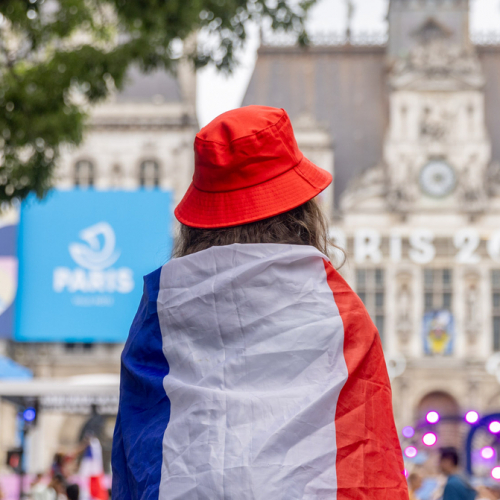 Jeux olympiques et paralympiques de Paris 2024 : supportrice à l'Hôtel de Ville