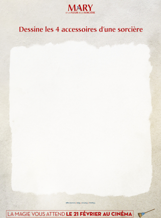 Mary et la fleur de la sorcière - Carnet de jeux : dessin